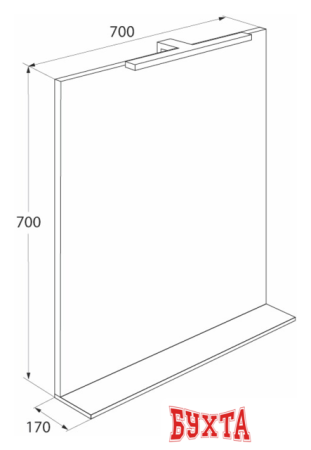 Мебель для ванных комнат IDDIS Зеркало Custo 70 CUS70W0i98