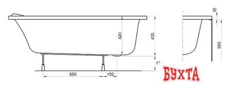 Ванна Kolo Mystery 150x95 L [XWA3751000]