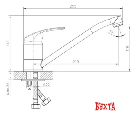 Смеситель Decoroom DR71018