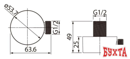 Шланговое подключение IDDIS Ray 004BL00i62