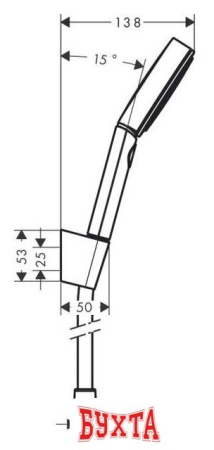 Душевой гарнитур  Hansgrohe Pulsify Select 105 3jet 24302670 (черный матовый)