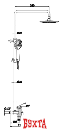 Душевая система  Kaiser SX 2060-2