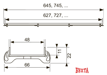 Сливная решетка Tece Drainline 600970 (глянцевая)