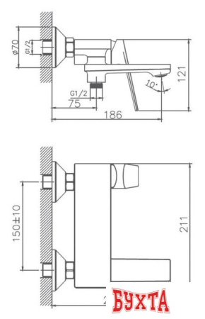 Смеситель Haiba HB60533-3 (серый)