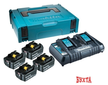 Аккумулятор с зарядным устройством Makita BL1850B + DC18RD (18В/5.0 а*ч + 18В)