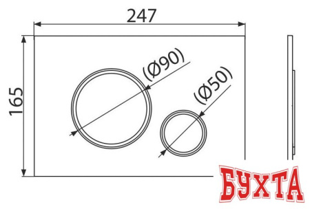 Панель смыва Alcaplast M770 (белый/хром глянцевый)