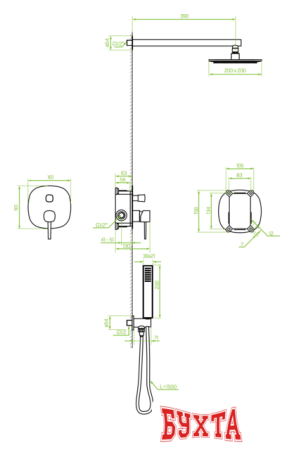 Душевая система  Laveo Pola BAP 701P