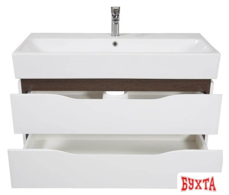 Мебель для ванных комнат Аква Родос Тумба Венеция-А 100 АР0001882 с умывальником Пинто 100 (венге)