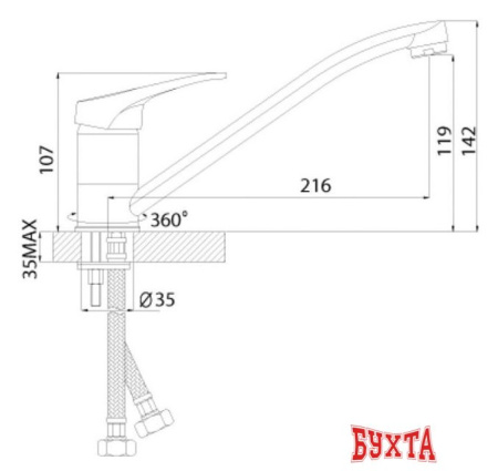 Смеситель Rossinka Silvermix B35-21