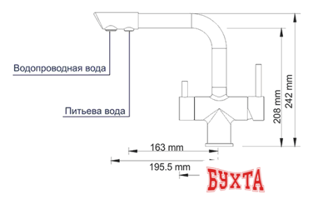 Смеситель Wasserkraft A8017