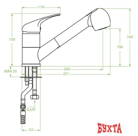 Смеситель Laveo Daga BLG 769D