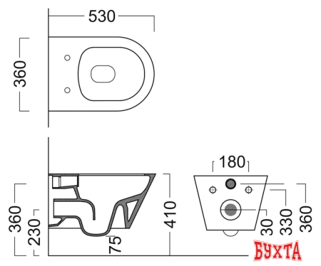 Унитаз Kerama Marazzi Plaza Modern PLM.wc.02