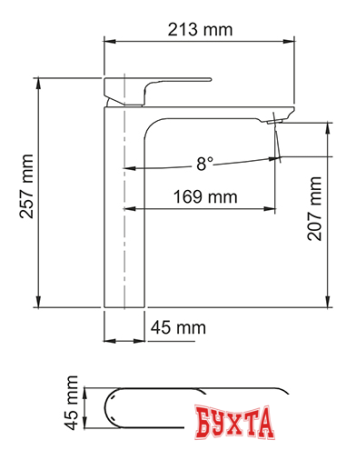 Смеситель Wasserkraft Dinkel 5803H