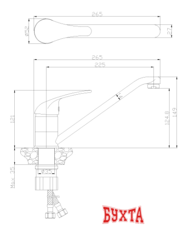 Смеситель Rossinka Silvermix Y40-21U