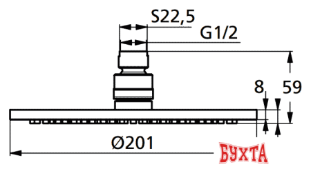 Верхний душ Ideal Standard Idealrain M1 (B 9442 AA)