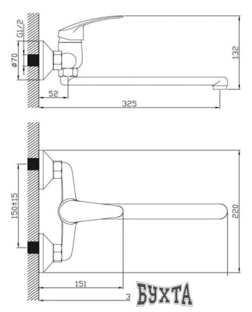 Смеситель Diadonna D80-246112