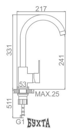 Смеситель Ledeme L4033B-2