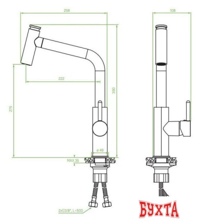 Смеситель Laveo Toro BAX 069D