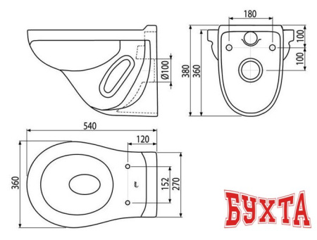 Унитаз Alcaplast 5 в 1 Alca + AM101/1120 + M570