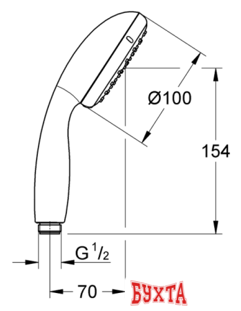 Душевая лейка Grohe New Tempesta Cosmopolitan 100 27852001