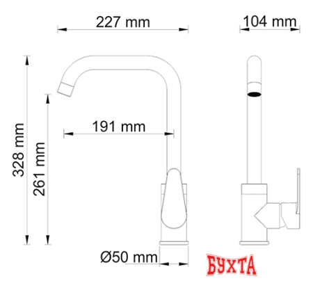 Смеситель Wasserkraft Alz 28807