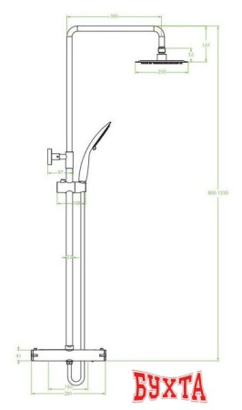 Душевая система  Laveo Fino PL2 20OB