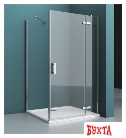 Душевой уголок BelBagno KRAFT-AH-12-120/100-C-Cr-R (прозрачное стекло)