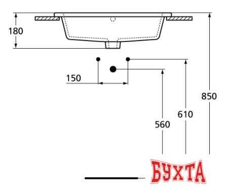 Умывальник Ideal Standard Strada K078001 59.5x44