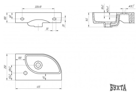 Умывальник Cersanit Cameo 45 umcam451w