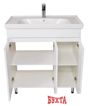 Мебель для ванных комнат Аква Родос Тумба Омега 80 АР0001400 под умывальник Como 80 (белый)