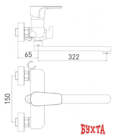 Смеситель Gross Aqua 7121297MB-35F