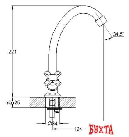 Кран Solone JIK1-A102-A