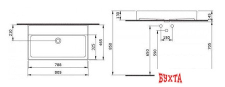 Умывальник Bocchi Milano 1377-001-0125