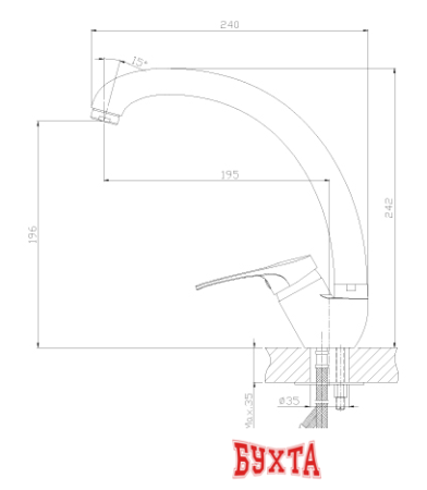 Смеситель Rossinka Silvermix B35-25