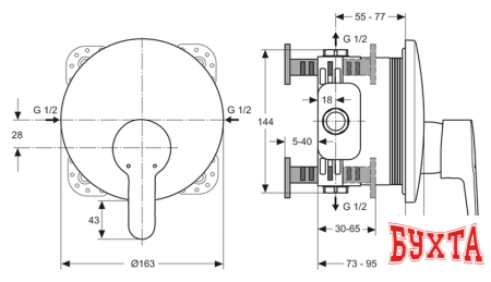 Смеситель без скрытого механизма Ideal Standard Connect A5801AA