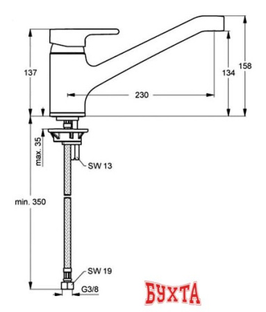 Смеситель Ideal Standard Active [B8079AA]