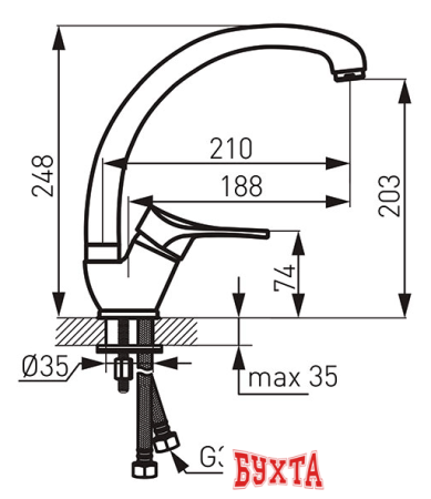 Смеситель Ferro Stillo BSL4A