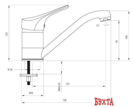 Смеситель Deante Joko BOJ 026M