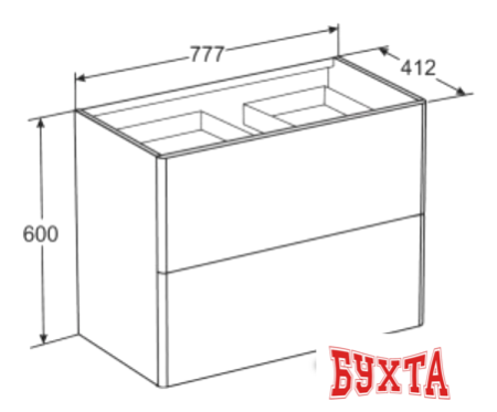 Мебель для ванных комнат Roca Тумба с умывальником Rondo 80 ZRU9302965+327470000