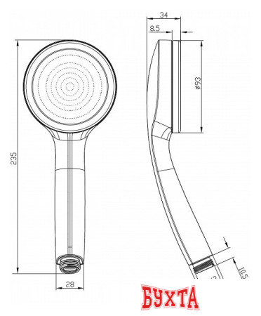 Душевая лейка IDDIS SpaHome SPA1F00i18