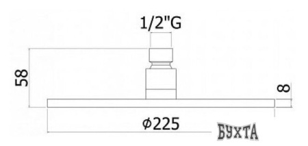 Верхний душ Paffoni Master ZSOF074CR