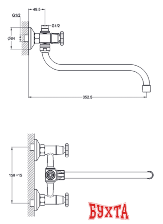 Смеситель Solone JIK7-A102-A (хром)