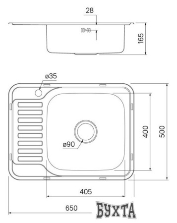 Кухонная мойка IDDIS Basic BAS65SRi77