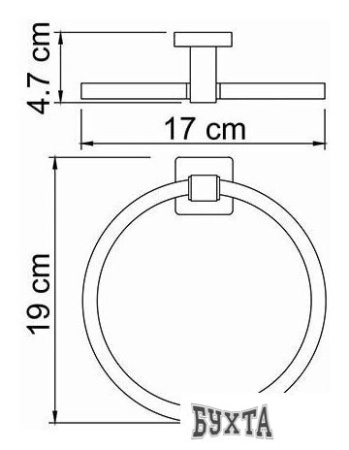 Держатель для полотенца Wasserkraft Lippe K-6560