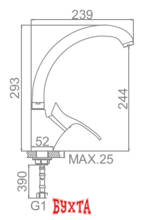 Смеситель Ledeme L5901