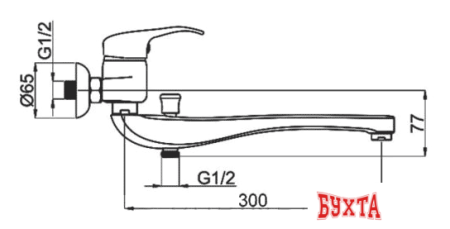 Смеситель Rubineta P-22/C Star (P2HK01)