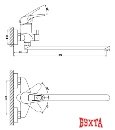 Смеситель Gross Aqua Optima 7518511С-35F