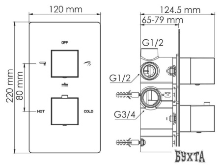 Смеситель Wasserkraft Аime 1544 Thermo