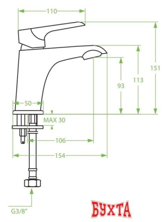 Смеситель Laveo Alea BLE 622D