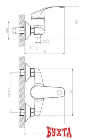 Смеситель Decoroom DR71055